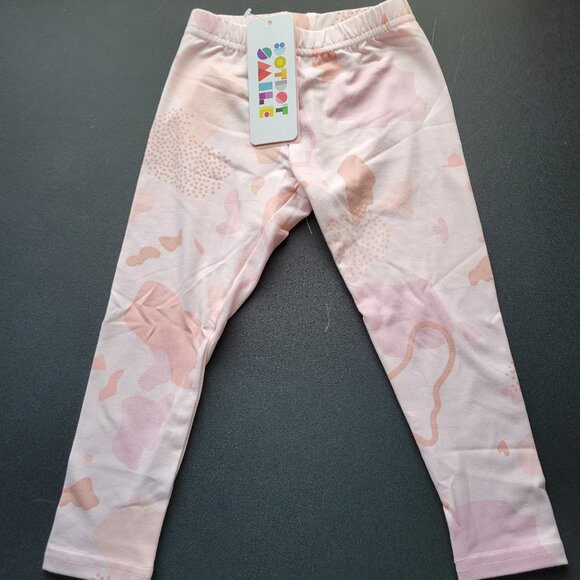 Dot Dot Smile Leggings Girl's 2T Toddler Pink Pebble & Dot Comfy Stretch NWT - Picture 1 of 1